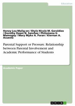 Parental Support or Pressure. Relationship between Parental Involvement and Academic Performance of Students (eBook, PDF) - Malig-on, Honey Lou; Geraldizo, Shyle Nicole M.; Sanchez, Dorothy Dawn N.; Mamogay, Philomena U.; Paran, Mary Myko A.; Acuesta, Kiernan A.