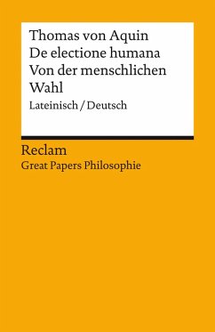 Cover De electione humana / Von der menschlichen Wahl. Lateinisch/Deutsch (eBook, ePUB)