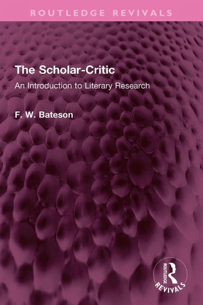 The Scholar-Critic (eBook, PDF) The Scholar-Critic (eBook, PDF)