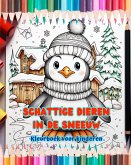 Schattige dieren in de sneeuw - Kleurboek voor kinderen - Creatieve scènes van dieren die genieten van de winter