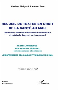 Cover Recueil de textes en droit de la santé au Mali
