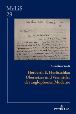 Herberth E. Herlitschka: Uebersetzer und Vermittler der anglophonen Moderne (eBook, ePUB) - Christian Wei, Wei
