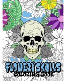 Flowery Skulls Coloring Book