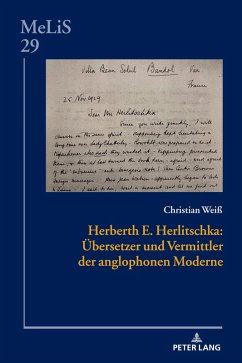 Herberth E. Herlitschka: Uebersetzer und Vermittler der anglophonen Moderne (eBook, PDF) - Christian Wei, Wei