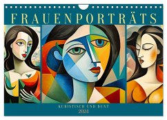 Frauenporträts, kubistisch und bunt (Wandkalender 2024 DIN A4 quer), CALVENDO Monatskalender
