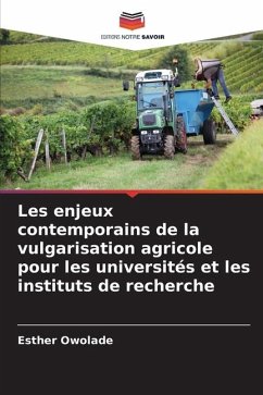 Les enjeux contemporains de la vulgarisation agricole pour les universités et les instituts de recherche - Owolade, Esther