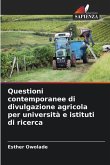 Questioni contemporanee di divulgazione agricola per università e istituti di ricerca