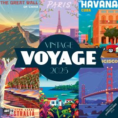 Vintage Voyage - Reiseposter - Kalender 2025 - 30x30 - Ackermann Kunstverlag