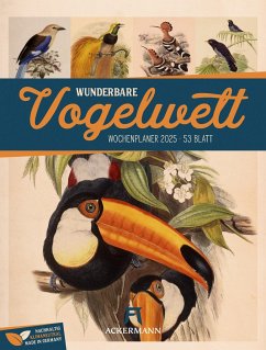 Wunderbare Vogelwelt - Vintage Wochenplaner Kalender 2025 - Ackermann Kunstverlag