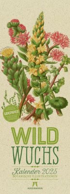 Wildwuchs - Botanische Illustrationen - Graspapier-Kalender 2025 - Pratt, Anne;Ackermann Kunstverlag