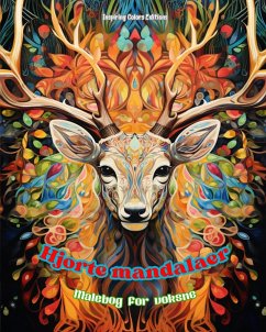 Hjorte mandalaer   Malebog for voksne   Antistress-mønstre, der fremmer kreativiteten - Editions, Inspiring Colors