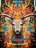 Hjort Mandalas   Målarbok för vuxna   Anti-stress-mönster som uppmuntrar till kreativitet