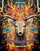 Mandala di cervi   Libro da colorare per adulti   Disegni antistress per incoraggiare la creatività