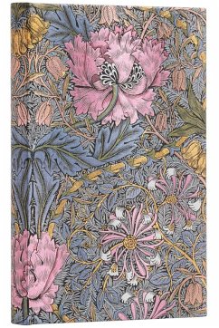 Paperblanks Morris Pink Honeysuckle William Morris Hardcover Mini Lined Elastic Band Closure 176 Pg 85 GSM