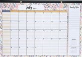 2025 Family Desk Pad and Wall Calendar (11 X 17) - (12-Month Calendar with 152 Bonus Stickers!)
