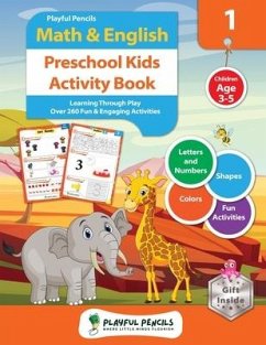 Playful Pencils Math & English Preschool Kids Activity Book - Pencils, Playful