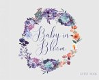 Baby in Bloom, Baby Shower hardback Guest Book (landscape)