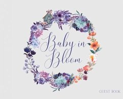 Baby in Bloom, Baby Shower hardback Guest Book (landscape) - Bell, Lulu And