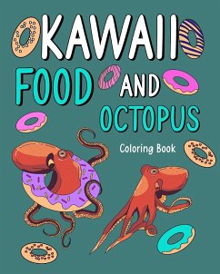 Kawaii Food and Octopus Coloring Book - Paperland