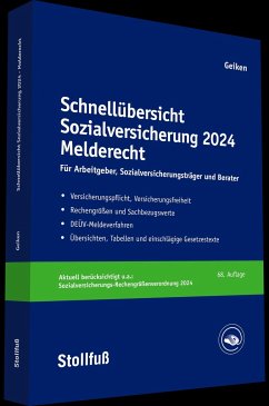 Schnellübersicht Sozialversicherung 2024 Melderecht - Geiken, Manfred