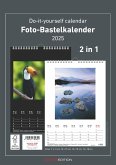 Foto-Bastelkalender 2025 - 2 in 1: schwarz und weiss - 21 x 29,7 - Do it yourself calendar A4 - datiert - Foto-Kalender - Alpha Edition