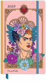 Frida Kahlo Wochen-Notizkalender groß 2025 - Taschen-Kalender 13x21 cm - mit Verschlussband & Falttasche - Weekly