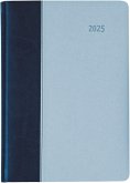 Buchkalender Premium Air blau-azur 2025 - Büro-Kalender A5 - Cheftimer - 1 Tag 1 Seite - 416 Seiten - Tucson-Einband - Zettler
