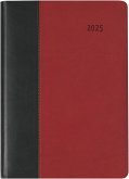 Buchkalender Premium Fire schwarz-rot 2025 - Büro-Kalender A5 - Cheftimer - 1 Tag 1 Seite - 416 Seiten - Tucson-Einband - Zettler
