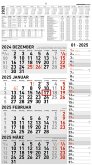 4-Monatskalender Kombi 2025 - Büro-Kalender 33x45 cm (geöffnet) - mit Datumsschieber - Zettler - 961-0011