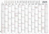 Jahresplaner XL 14 Monate 2025 - Plakat-Kalender 100x70 cm - Jahresübersicht - Ferienübersicht - Arbeitstagezählung - Alpha Edition