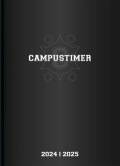 Campustimer Black - A5 Semester-Planer - Studenten-Kalender 2024/2025 - Notiz-Buch - schwarz - Weekly - Alpha Edition