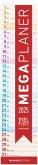 Megaplaner 2025 - Streifen-Kalender 15x64 cm - mit Ferienterminen - viel Platz für Notizen - Wandplaner - Küchenkalender - Alpha Edition
