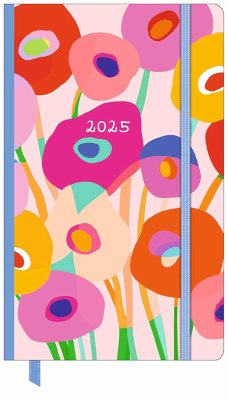 Dominique Vari Blossom - Wochen-Notizkalender groß 2025 - Taschen-Kalender 13x21 cm - mit Verschlussband & Falttasche - Weekly