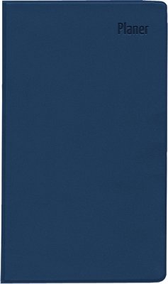 Taschenplaner blau 2025 - Bürokalender 9,5x16 cm - 32 Seiten - 1 Monat auf 2 Seiten - separates Adressheft - faltbar - Notizheft - 520-1015