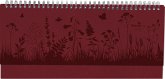 Tisch-Querkalender Nature Line Flower 2025 - Tisch-Kalender - Büro-Kalender quer 29,7x13,5 cm - 1 Woche 2 Seiten - Umwelt-Kalender - mit Hardcover