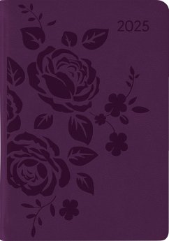 Ladytimer Mini Deluxe Purple 2025 - Taschen-Kalender 8x11,5 cm - Tucson Einband - mit Motivprägung - Weekly - 144 Seiten - Alpha Edition