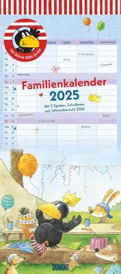 Der kleine Rabe Socke Familienkalender 2025 - Wandkalender - Familienplaner mit 5 Spalten - Format 22 x 49,5 cm - Moost, Nele