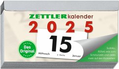 Tagesabreißkalender Q 2025 - 10,9x5,9 cm - 1 Tag auf 1 Seite - mit Sodokus, Rezepten, Rätseln uvm. auf den Rückseiten - Bürokalender 312-0000