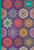 Buchkalender Style Oriental 2025 - Büro-Kalender A5 - Cheftimer - 1 Tag 1 Seite - 352 Seiten - Muster - Alpha Edition
