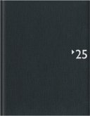 Wochenbuch anthrazit 2025 - Bürokalender 21x26,5 cm - 1 Woche auf 2 Seiten - 128 Seiten - mit Fadensiegelung - Leinenoptik - Notizbuch - 732-2621