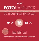 Foto-Bastelkalender rot 2025 - Do it yourself calendar 21x22 cm - datiert - Kreativkalender - Foto-Kalender - Alpha Edition