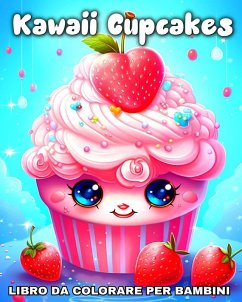 Cover Kawaii Cupcakes Libro da Colorare per Bambini