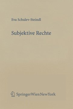 Subjektive Rechte (eBook, PDF) - Schulev-Steindl, Eva