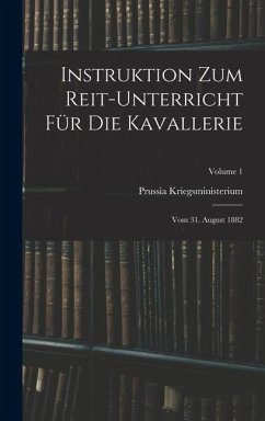 Cover Instruktion Zum Reit-Unterricht Für Die Kavallerie
