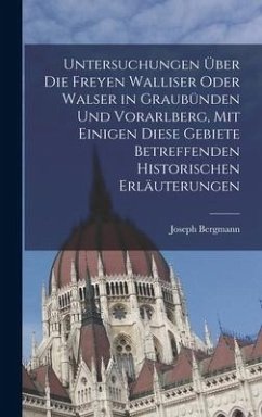 Untersuchungen über die freyen Walliser oder Walser in Graubünden und Vorarlberg, mit einigen diese Gebiete betreffenden historischen Erläuterungen - Bergmann, Joseph