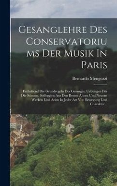 Cover Gesanglehre Des Conservatoriums Der Musik In Paris