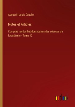 Notes et Articles - Cauchy, Augustin Louis