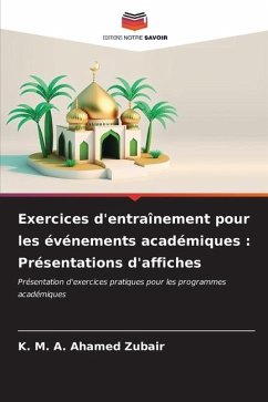 Exercices d'entraînement pour les événements académiques : Présentations d'affiches - Zubair, K. M. A. Ahamed
