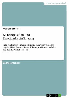 Kälteexposition und Emotionsbeeinflussung (eBook, PDF) - Wolff, Martin