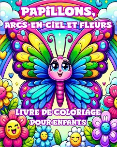 Livre de coloriage Papillons, Arcs-en-ciel et Fleurs pour Enfants - Divine, Camely R.